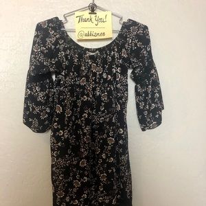 Romantic OTS floral mini dress 🤎🍂